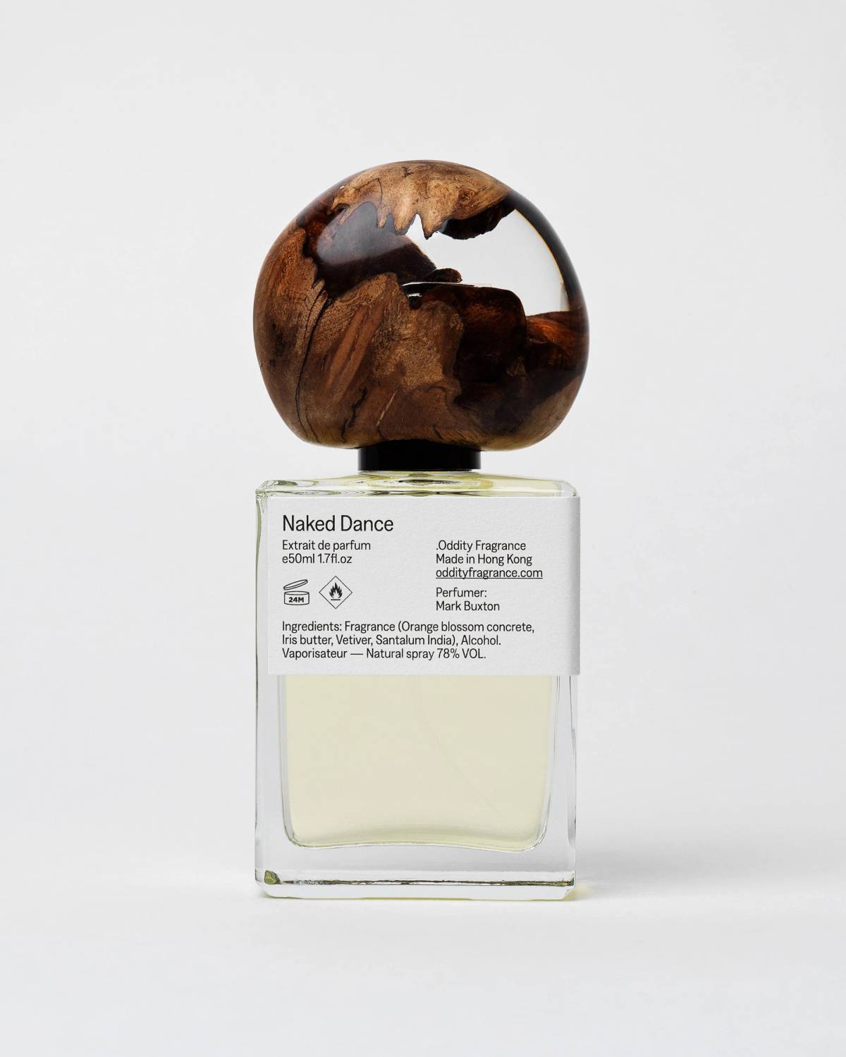 Oddity Fragrance: Naked Dance bottle and label