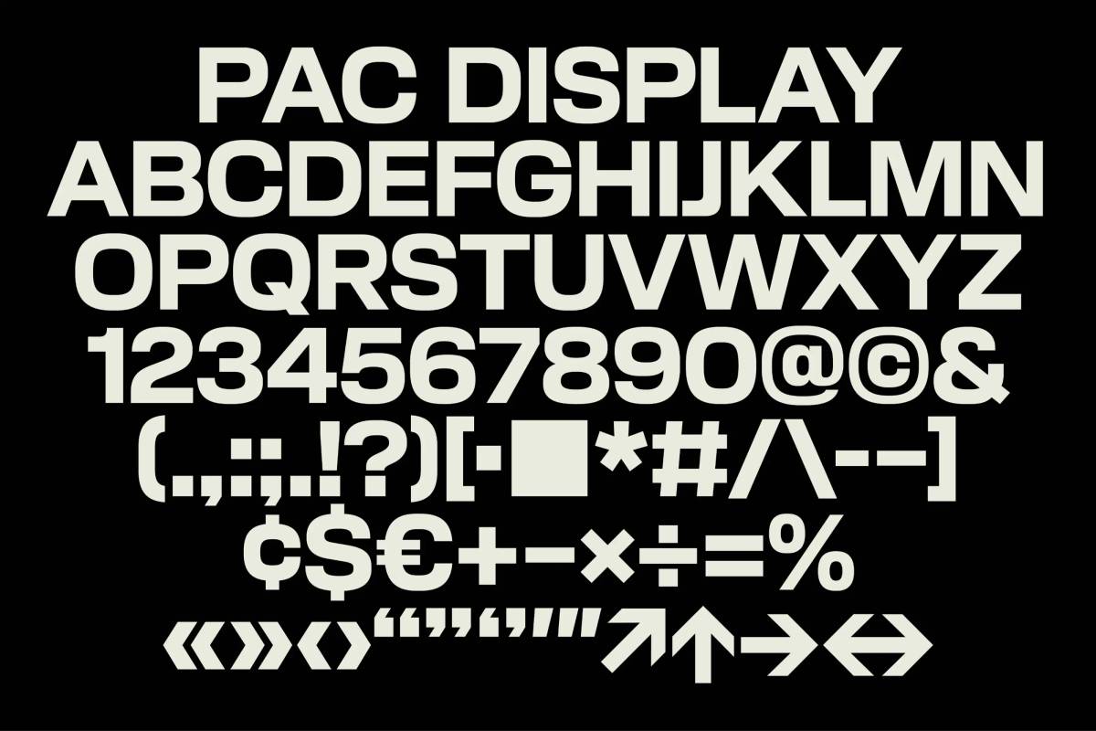 PAC NYC: Typeface