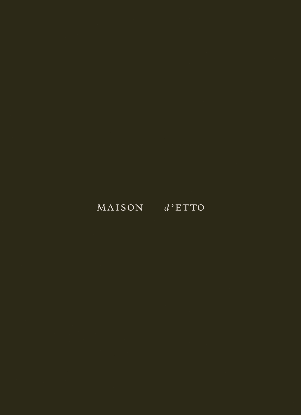 Maison d’Etto: Logotype and abbreviated monogram