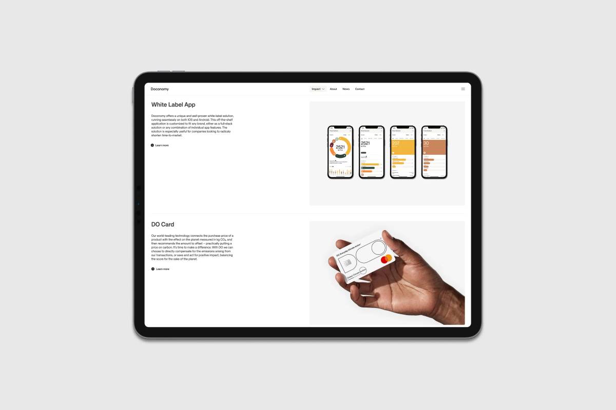 Doconomy: Website