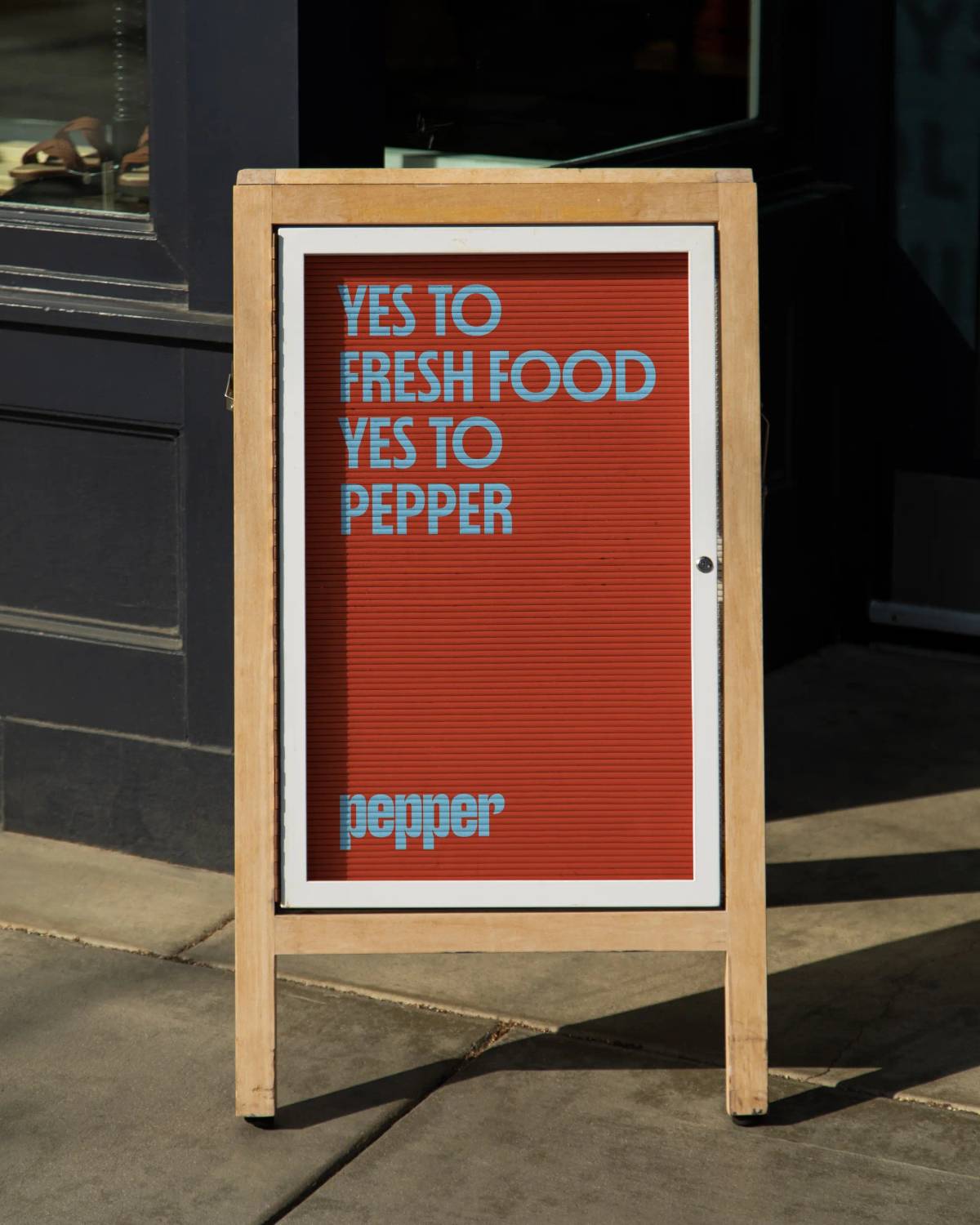 Pepper: A-Stand signage