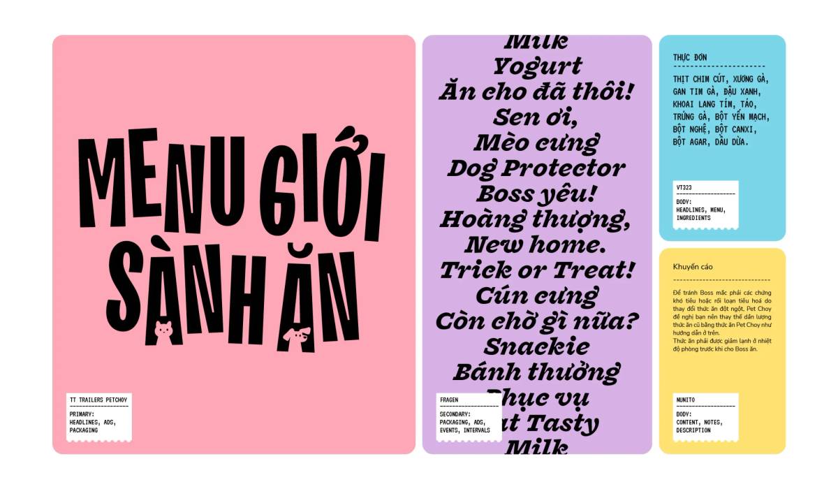 Pet Choy: Typography