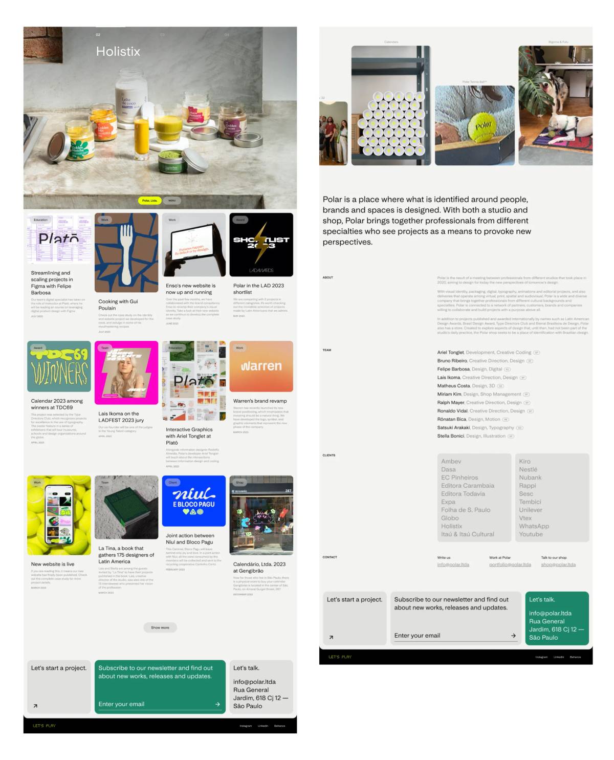 Polar, Ltda.: Website