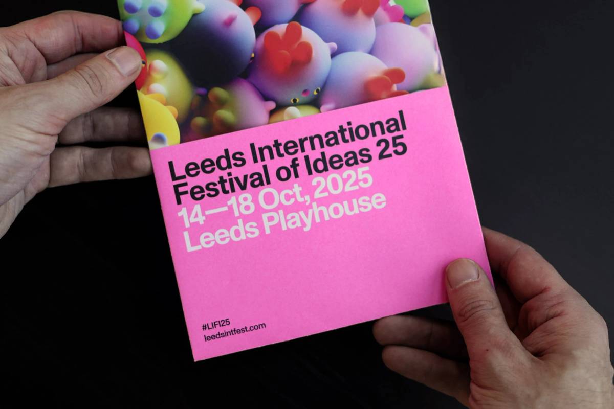 Leeds International Festival of Ideas 25: Programme booklet close-up