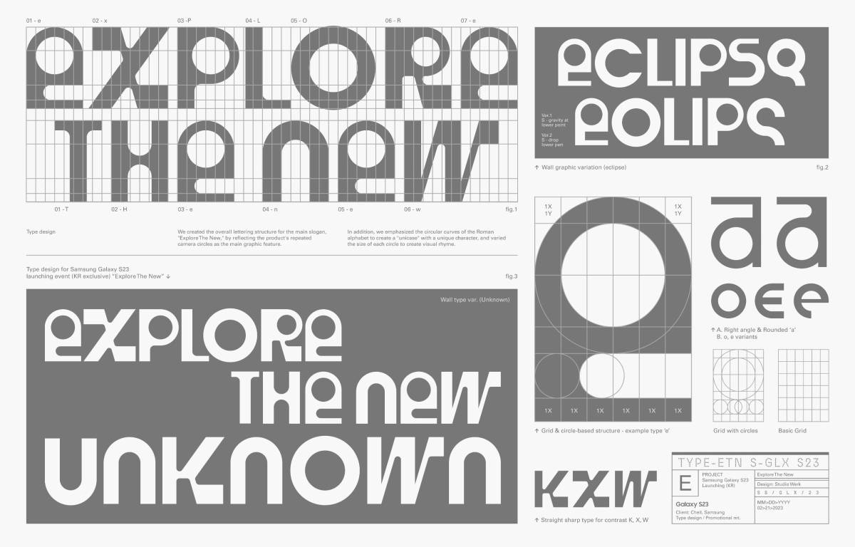 Samsung Galaxy S23 "Explore the New": Typography