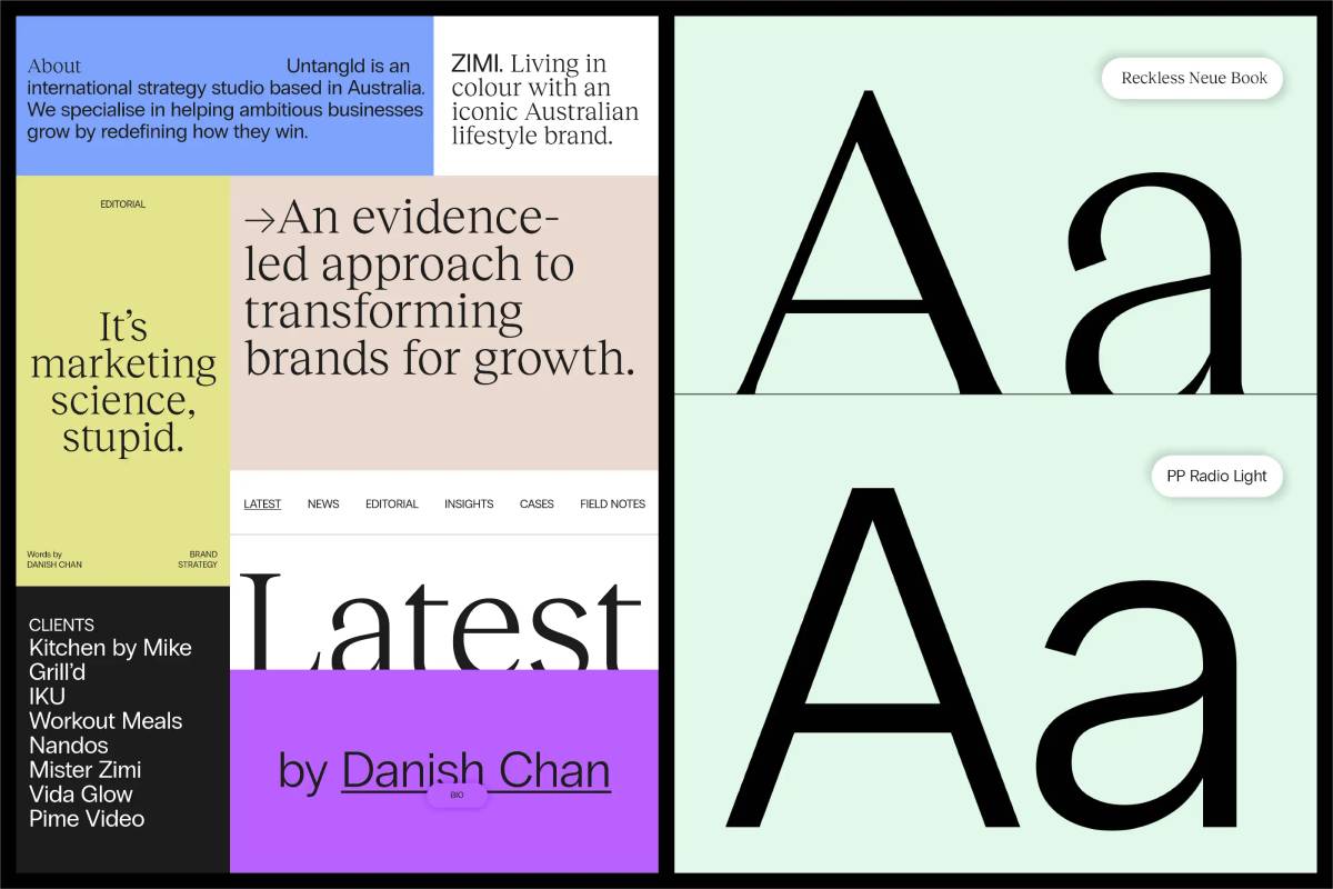 Untangld: Typography