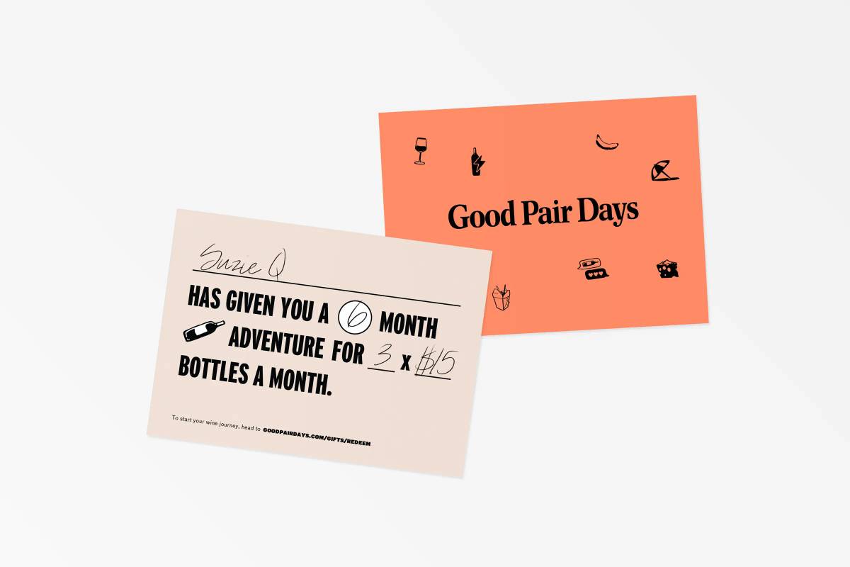 Good Pair Days: Gift cards