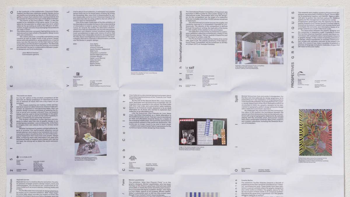 Chaumont Biennale: Programme sheet