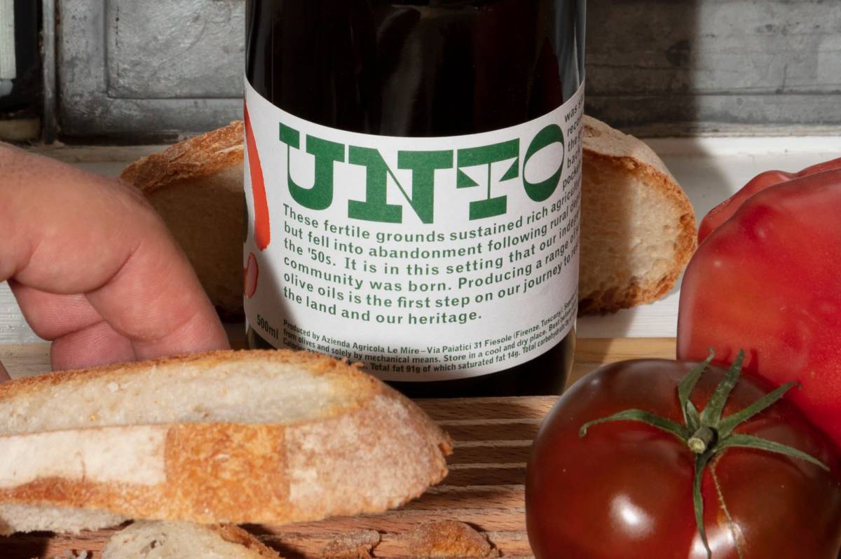 UNTO: Packaging label