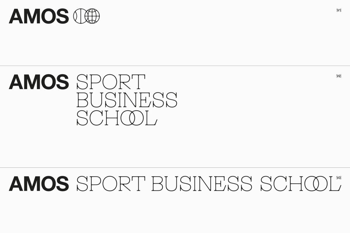 AMOS Sport Business School: Logo lockups