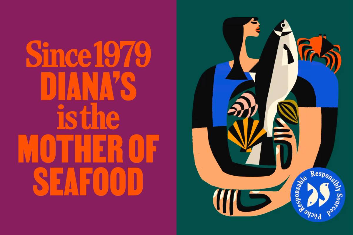 Diana's Seafood: Brand graphic