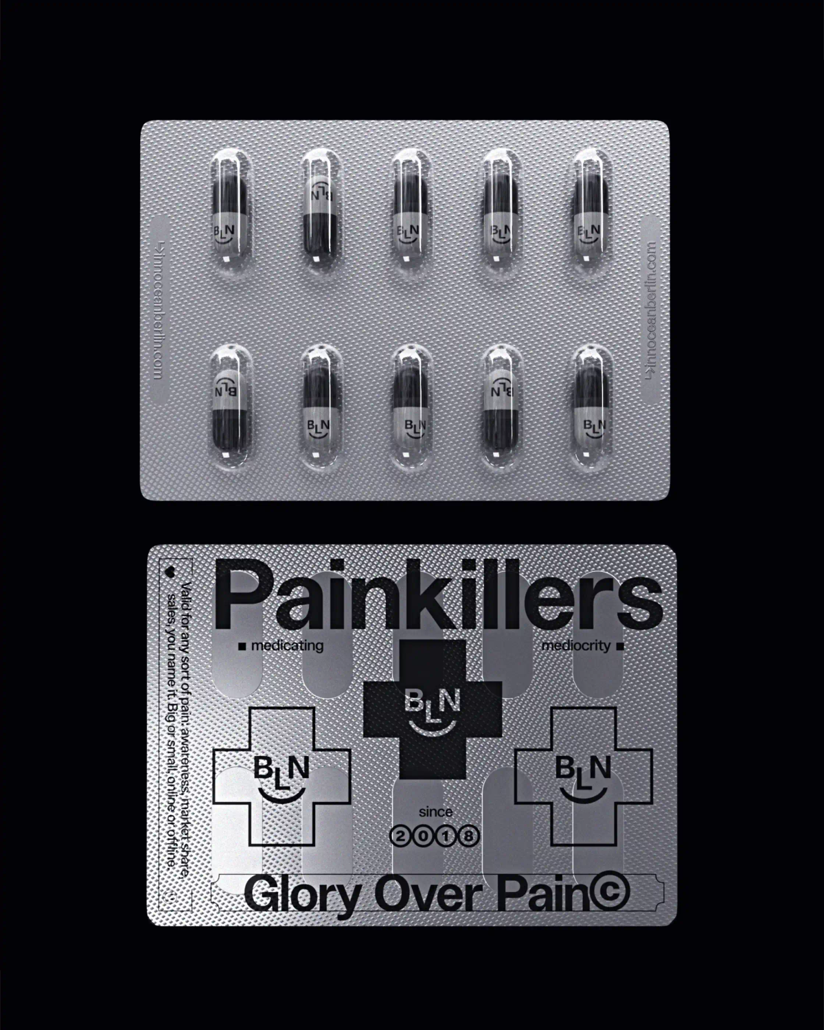 Glory Over Pain Corp.: Packaging