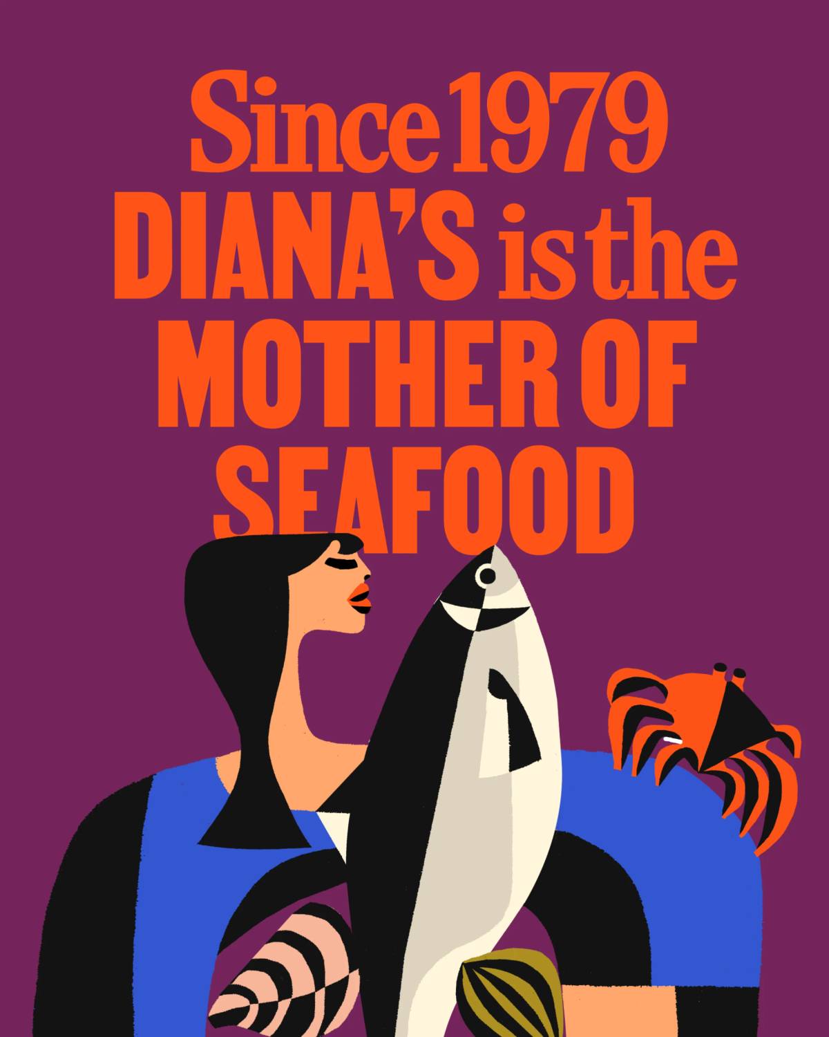 Diana's Seafood: Brand graphic