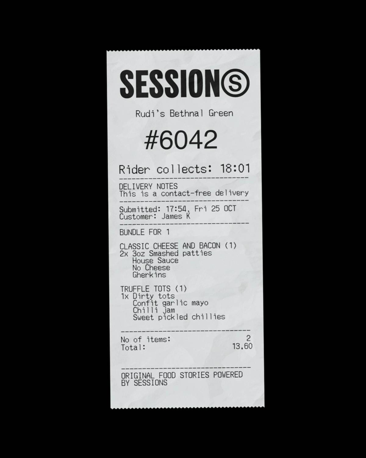 Sessions: Receipt