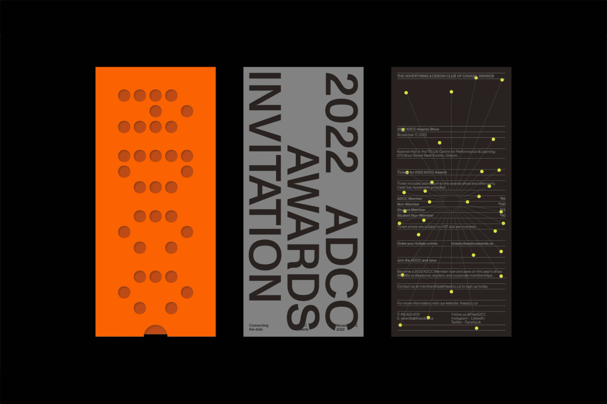 Advertising & Design Club of Canada 2022: Invitation design